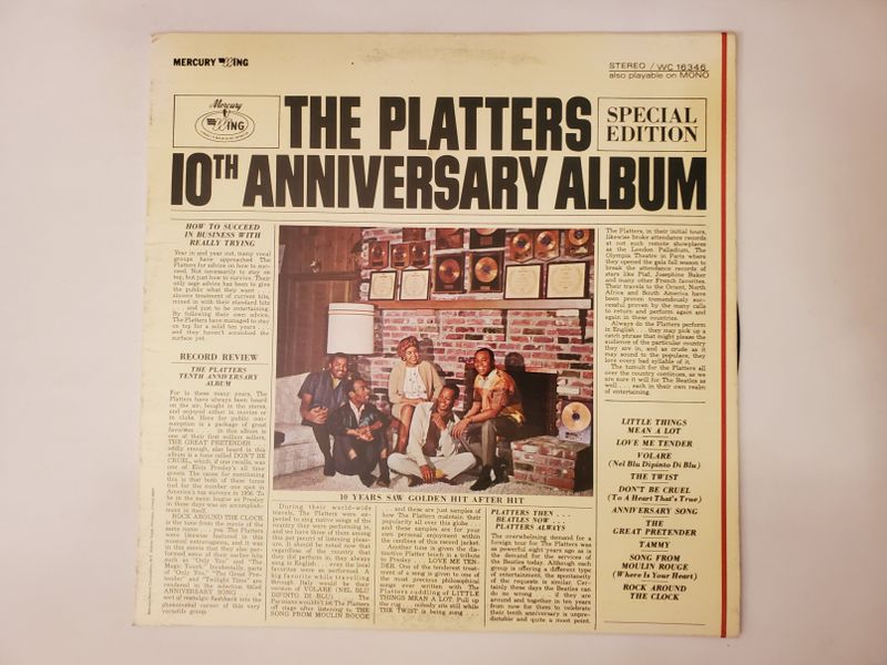 The Platters 10th Anniversary Album vinyl record